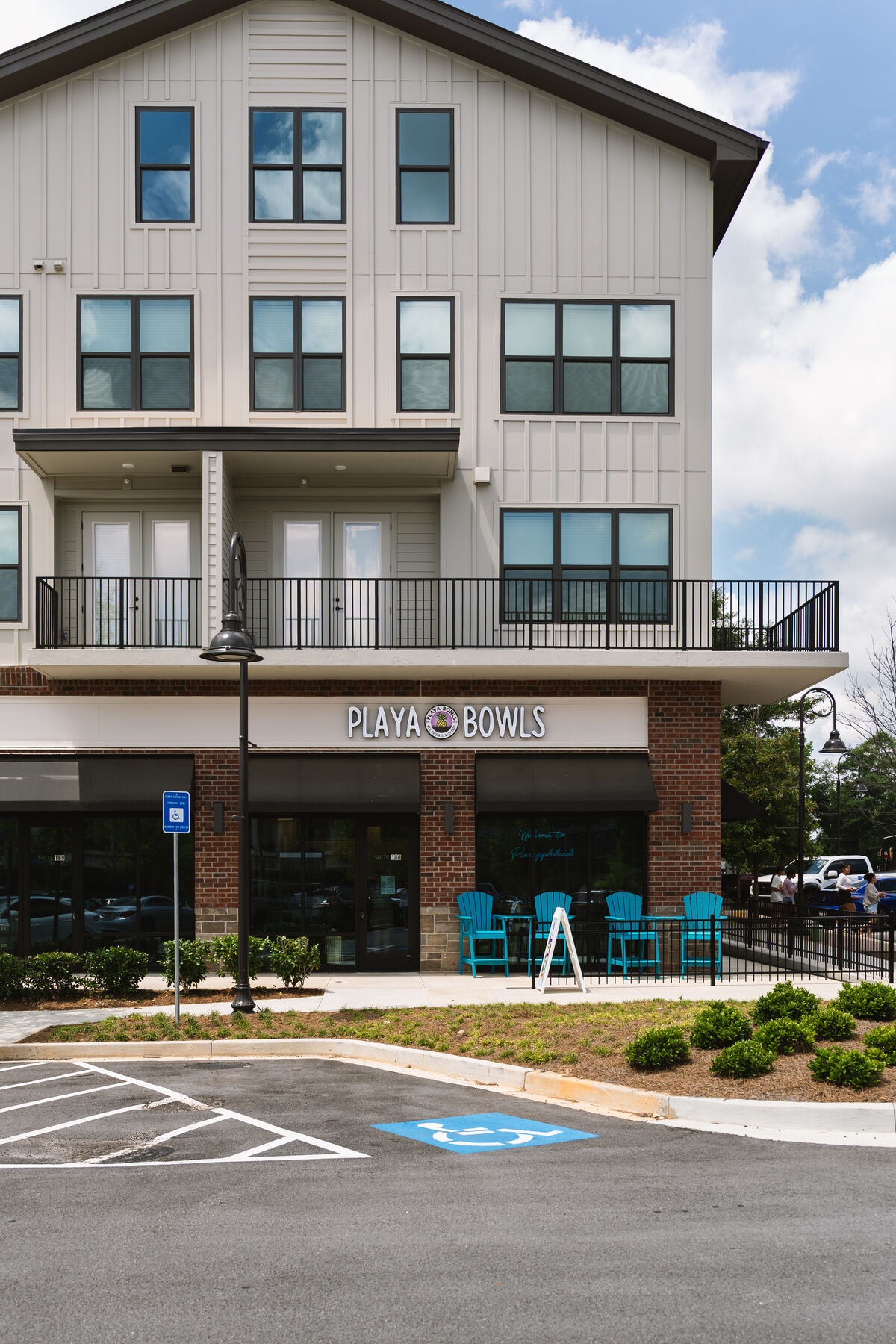 Playa Bowls Atlanta Beltline — customers enjoying bowls at outdoor seating with the trail in background